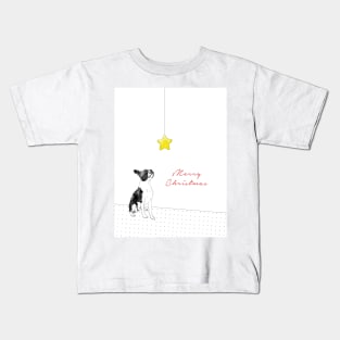 A Boston Terrier Christmas Kids T-Shirt